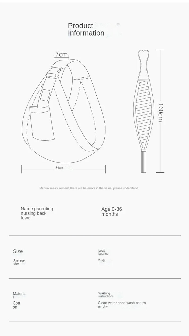 Description Picture 3 of itemBaby Wrap Newborn Sling Dual Use Infant Nursing Cover Carrier Mesh Fabric Breastfeeding Carriers Up Baby Carrier Backpack 0-36M