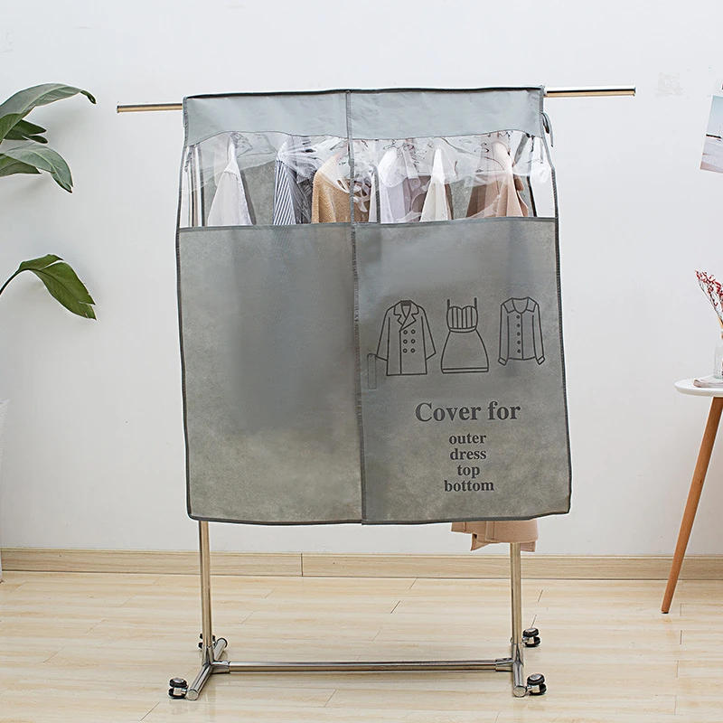 Description Picture 6 of itemClothes Hanging Dust Cover Dress Suit Coat Storage Bag Case Organizer Wardrobe Dress Clothing Hanging Dust Cover