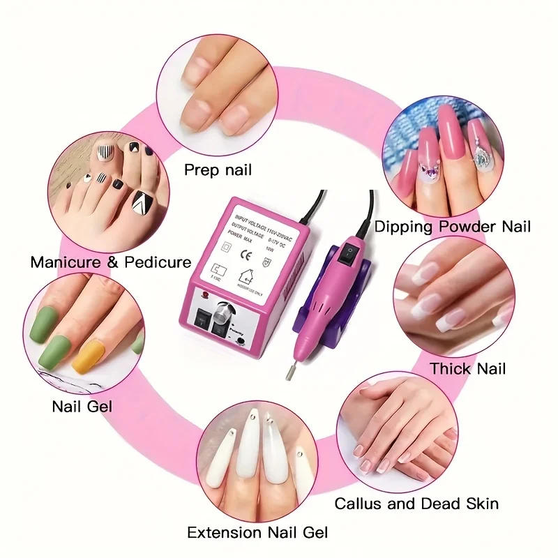 Description Picture 4 of itemLINMANDA 20000 RPM Manicure Drill Machine Set Electric Nail Drill Machine Gel Polish Remover Portable Nail Polisher Equipment