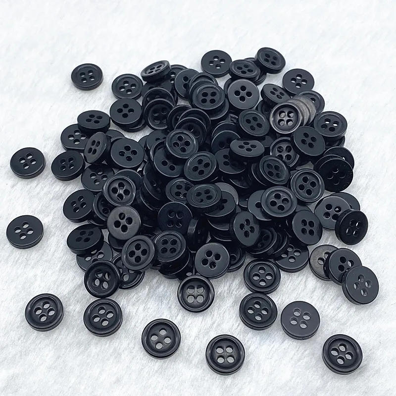 Description Picture 5 of item50 pieces 9mm color four-eye button round resin sewn buttons Diy scrapbook color wedding dress decorative sewn accessories