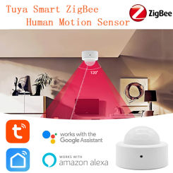 Tuya Zigbee Mini Smart Human Body Movement Wireless PIR Transducer Sensor Home Automation Safety Alarm APP Control With Battery