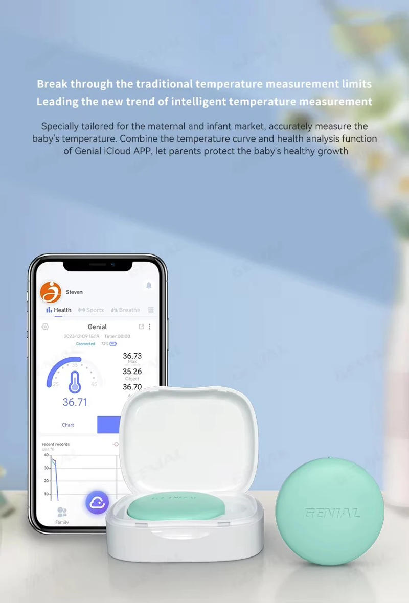 Description Picture 2 of itemMedical FSA Approved underarm Children Thermometer, for Adults & Baby Digital Thermometer pad,Real-time monitoring  APP tracking