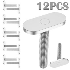 12PCS/6PCS Kayak Knob Nuts Hardware Kayak Rail Track Screws Track Nuts Outdoor Parts Tool Rails Bolts for Canoe Boat 316 SS