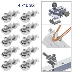 Solar Panel Mounted Grounding Clip Solar PV Mounting System Ground Lug Standard Grounding Clip Buckle Terminal Bracket