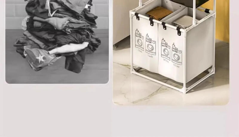 Description Picture 6 of itemFoldable Laundry Basket Dirty Clothes Hamper For Home Organization Bathroom Accessories Folding Basket Dirty Clothes Storage Bag