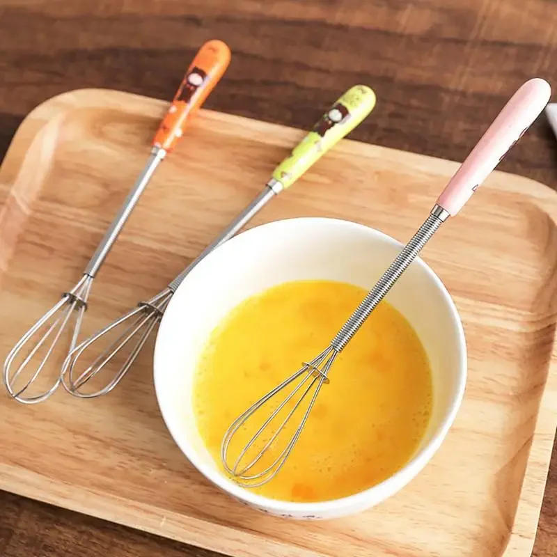 Description Picture 4 of itemEgg Beater Mini Stainless Steel Balloon Wire Whisk Manual Hand Mixer Milk Cream Butter Whisk Mixer Kitchen Egg Tools