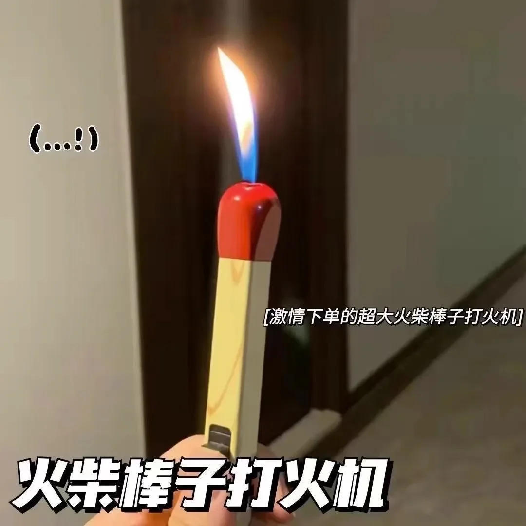 Description Picture 4 of itemNew Glow-in-the-dark Matchstick Open Flame Lighter Creative Home Kitchen Gas Stove Ignition Gun Cute Personalized Gift Tools