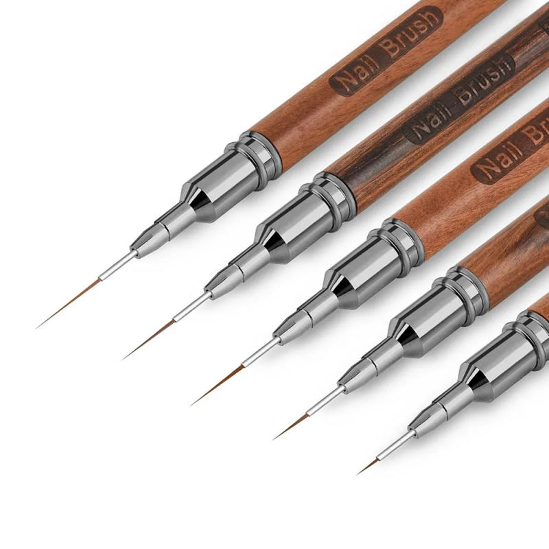Description Picture 5 of itemWood Nail Art Brushes Nail Art Liner Brushes 4/8/12/20/25mm Painting Art Design Brush Super Thin Details Nail Pen Drawing Lines