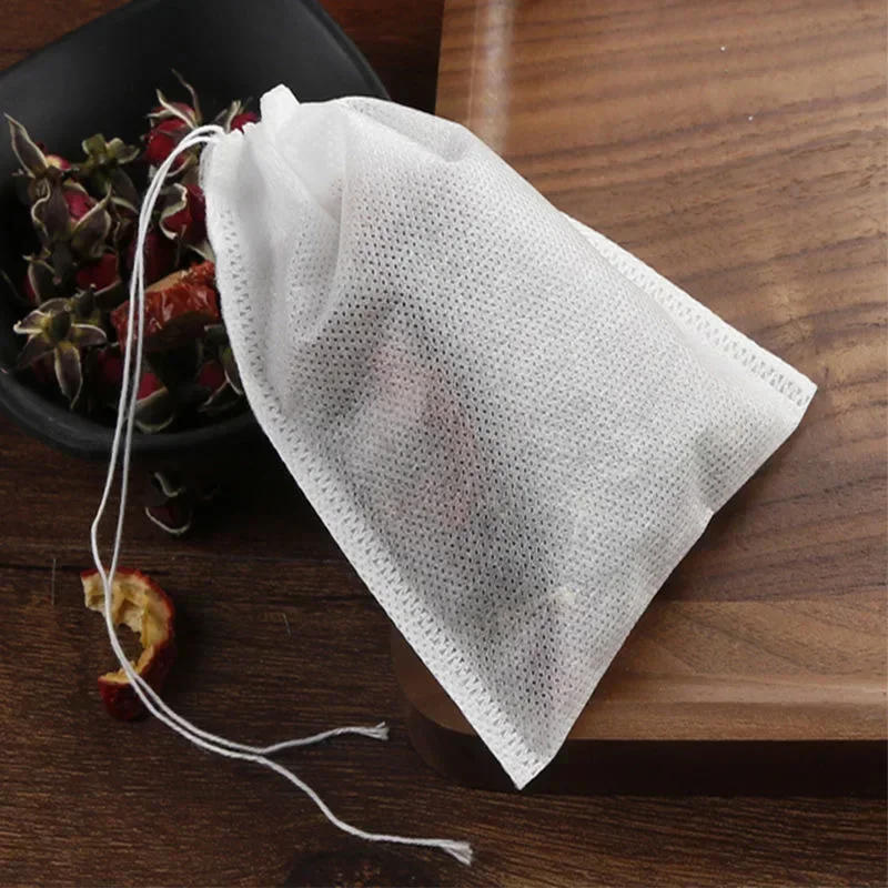 Description Picture 5 of item600/50PCS Disposable Tea Filter Bags Non-woven Fabric Teabags With String Kitchen Teaware Coffee Loose Tea Spice Bag Wholesale