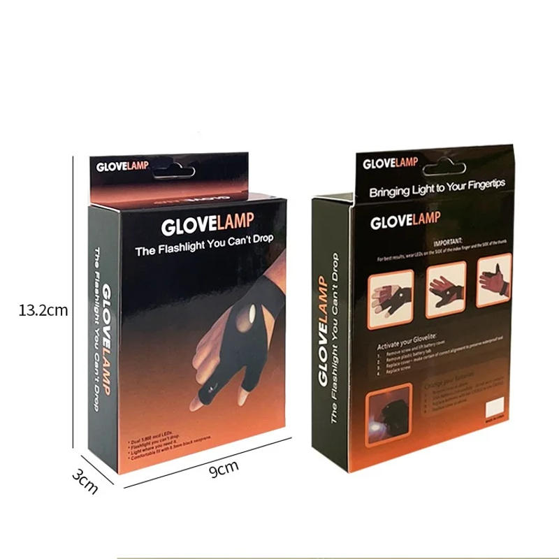 Description Picture 4 of itemLED Flashlight Luminous Fishing Gloves Repair Lighting Portable Winter Outdoor Night Fishing Adventure Finger Light Gloves New