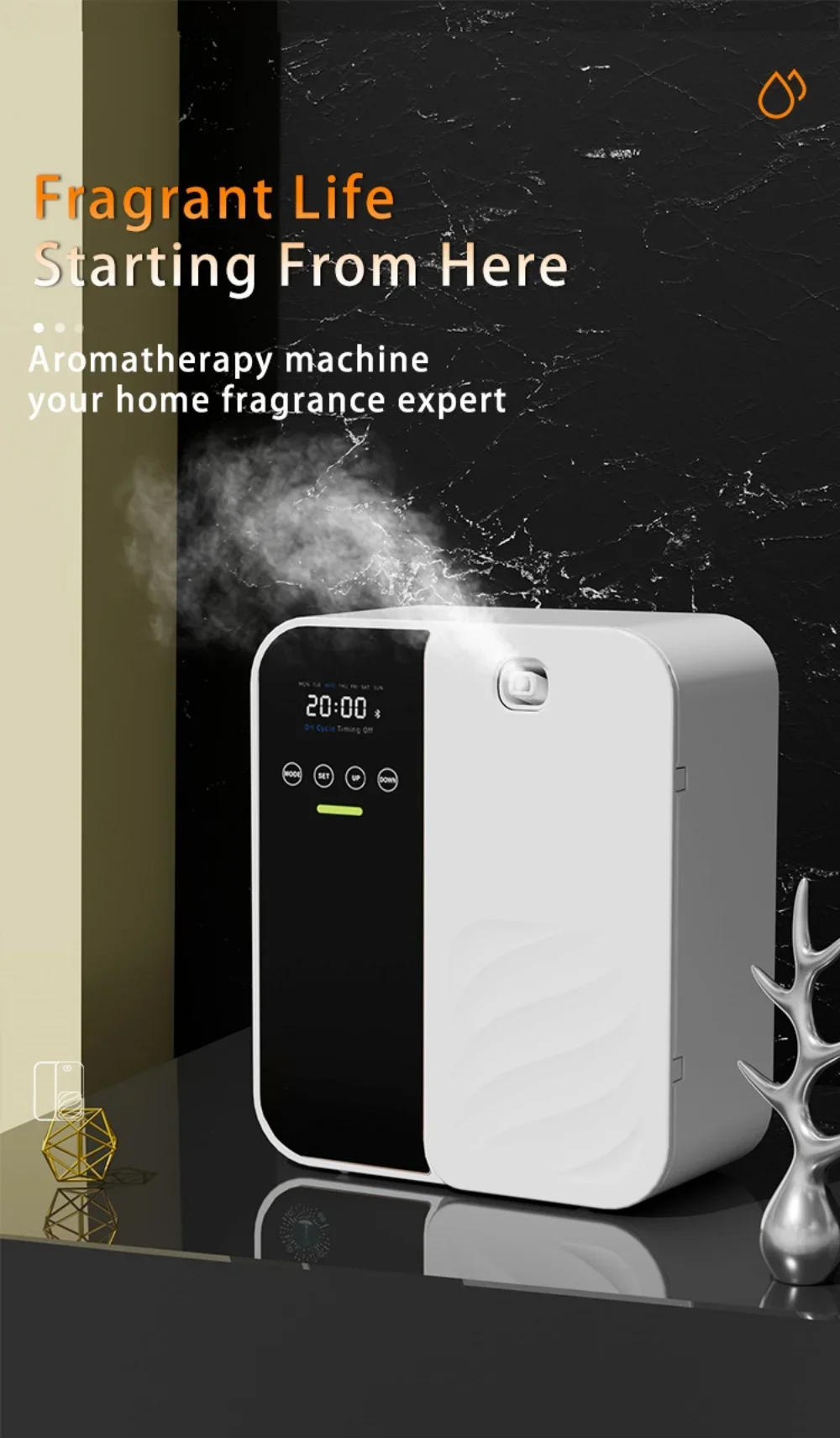 Description Picture 2 of itemWaterless Diffuser Aroma Diffuser 1000m³ Electric Scent Machine Smell Perfume Essential Oils Air Freshener 500ML Capacity