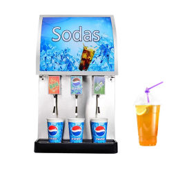 Commercial Cola Dispenser Soda Fountain Machine 3 Flavor Coke Mix Machine For Cold Drink Shop Carbonated Beverage Cup Splitter