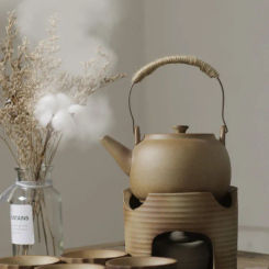 Gathering Tea Making Alcohol Stove Milk Maker Warm Tea Fire Stove Outdoor Roasting Water Stove Retro Teapot Teacup Teaware