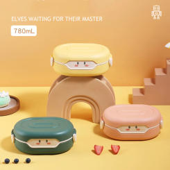 School Kids Bento Lunch Box Rectangular Leakproof Plastic Cartoon Anime Portable Microwave Food Container School Child Lunch box