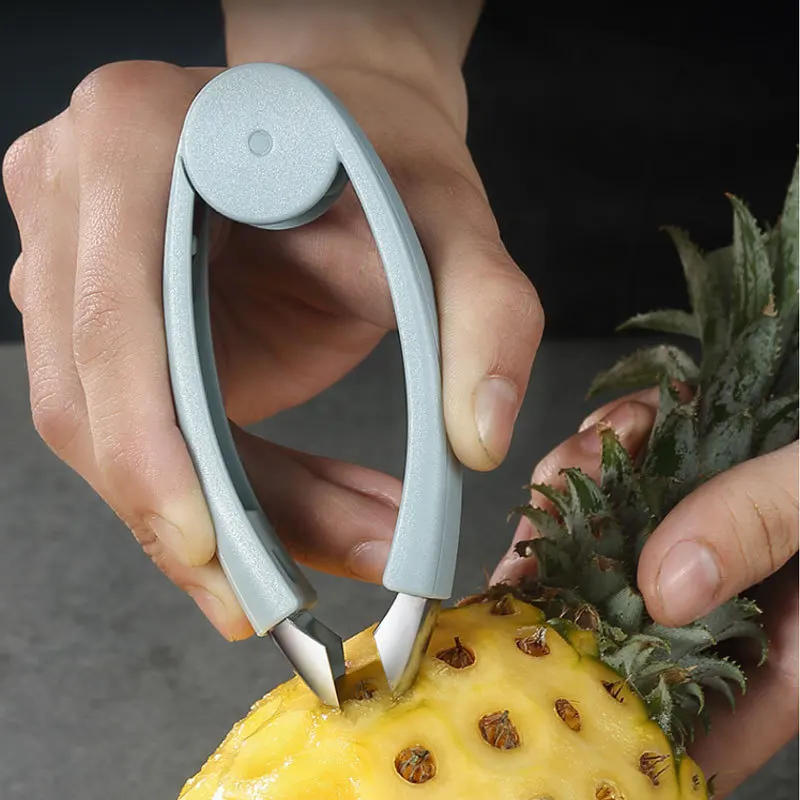 Description Picture 3 of item2/1pcs Pineapple Eye Remover Clips Strawberry Corer Slicer Huller Fruit Peeler Stainless Steel Cutter Household Kitchen Gadgets
