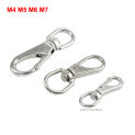 1PCS 304 Stainless Steel Universal Hook Rotating Ring M4 M5 M6 M7 Chain Buckle Universal Spring Buckle Dog Chain Fitting Joint