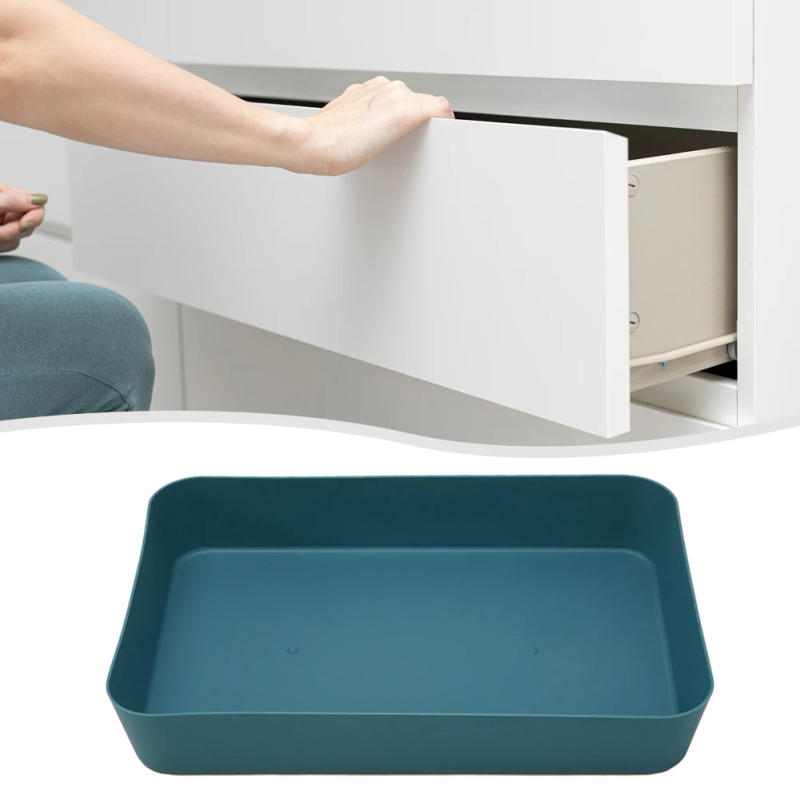 Description Picture 5 of item1pc White Storage Trays Drawer Partition Storage Box Kitchen Tableware Cosmetics Organiser Dividers Small Storage Sundries Box