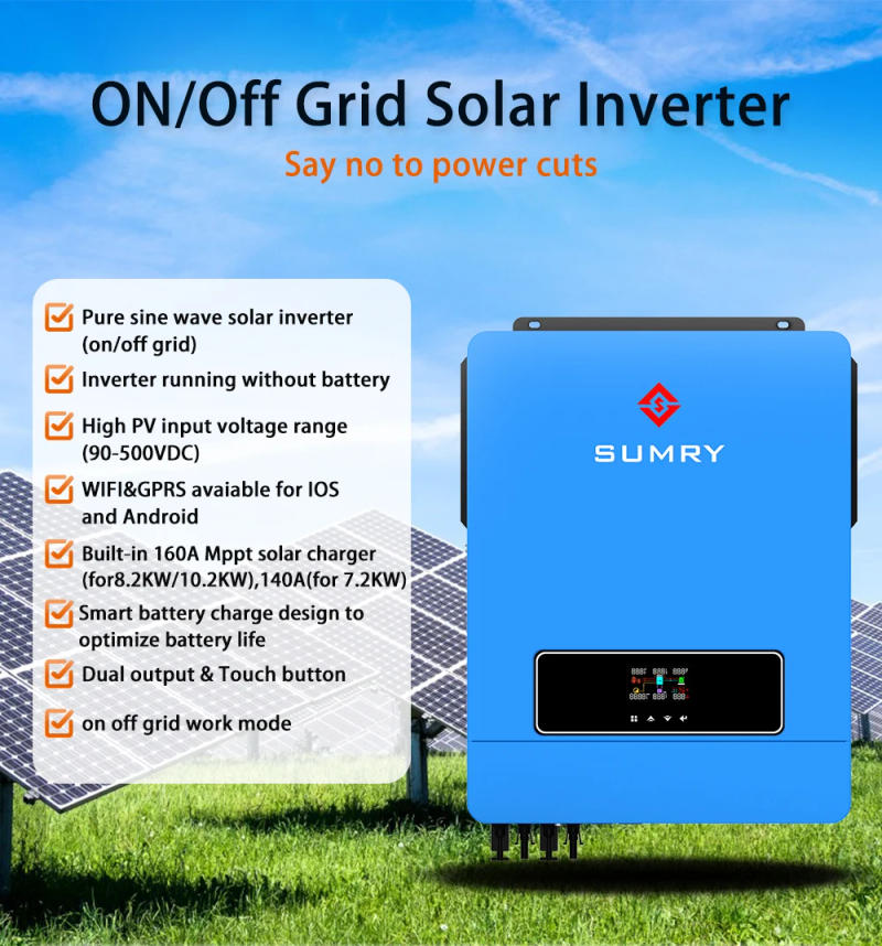 Description Picture 6 of itemSUMRY on/Off Grid Solar Inverter 10.2kw 48VDC To 220VAC MPPT Solar Power AC Hybrid Inverter Generator Dual Output