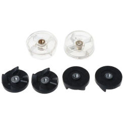6pcs Replacement 2 Plastic Gear Base 4 Rubber Gear For Magic Spare Parts