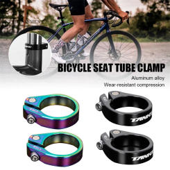 28.6/31.8/34.9mm Seat Post Clamp Aluminum Alloy Bike Saddle Seat Tube Clamp Seat Tube Clip Bike Seatpost Clamp Seat Post Clip