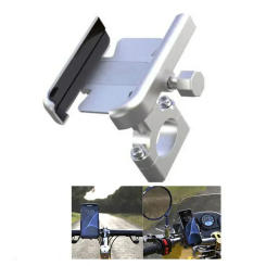 360 Degree Universal Metal Bike Motorcycle Motorbike Mirror Handlebar Smart Phone Holder Stand Mount For iPhone Xiaomi Samsung
