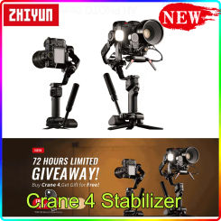 ZHIYUN Crane 4 Camera Stabilizer 3-axis Handheld Gimbal Fill Light DSLR Camera Portrait Shooting for Sony Nikon Canon