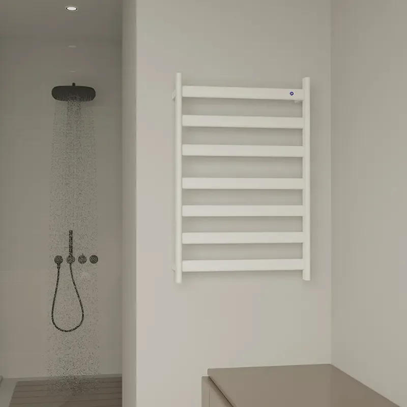 Description Picture 5 of itemSANIPRO Wall Mounted Radiator Hydronic Heated Warm Drying Towel Warmer Machine Electric Heating Towel Ladder Rack