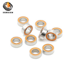 10Pcs SMR74-2RS SMR74 RS 4x7x2.5 mm ABEC7 Stainless Steel hybrid Si3n4 ceramic bearing 4*7*2.5 Without Grease Fast Turning