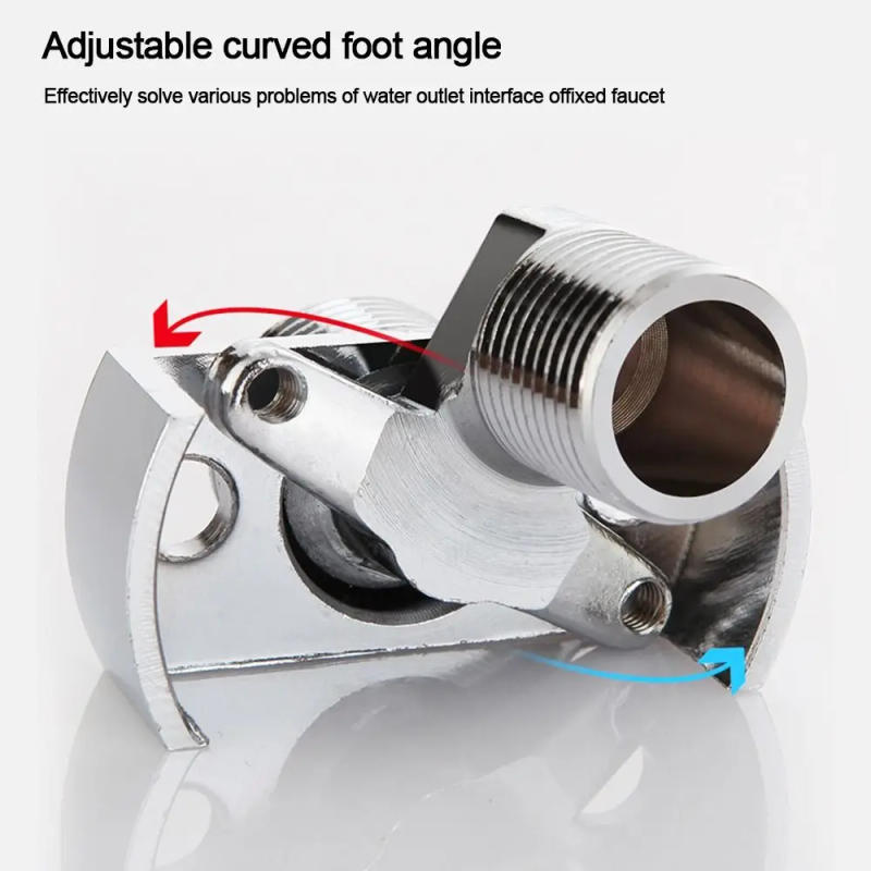 Description Picture 5 of itemFaucet Adjustable Copper Angled Curved Foot Shower Mixer Eccentric Screw Corner Bathroom Shower Head Bracket Accessories