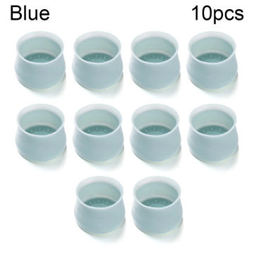 10Pcs Silicone Chair Leg Caps Non-slip Furniture Table Floor Feet Cover Protector Pads Rubber Furniture Hole Plugs Home Decor