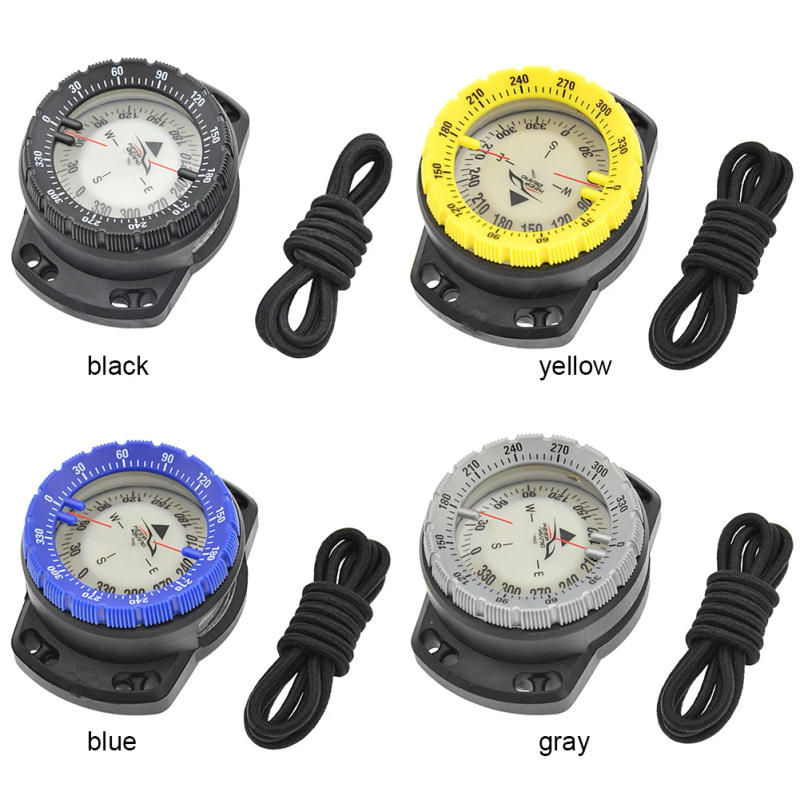 Description Picture 4 of item50m Portable Underwater Navigation Compass Waterproof Luminous Dial Wrist Strap Compass For Diving Camping