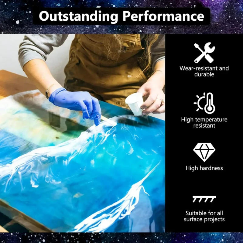 Description Picture 4 of itemEpoxy Resin - Crystal Clear Epoxy Resin Kit - No Yellowing No Bubble Art Casting Resin for Art Crafts, Jewelry Making