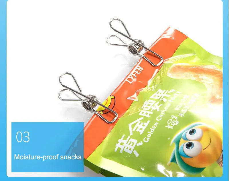 Description Picture 5 of itemStainless Steel Clips Clothes Clamps Pins Pegs Holder Household Multipurpose Sealing Clothing Clip Hanging Bed Sheet Clothespins