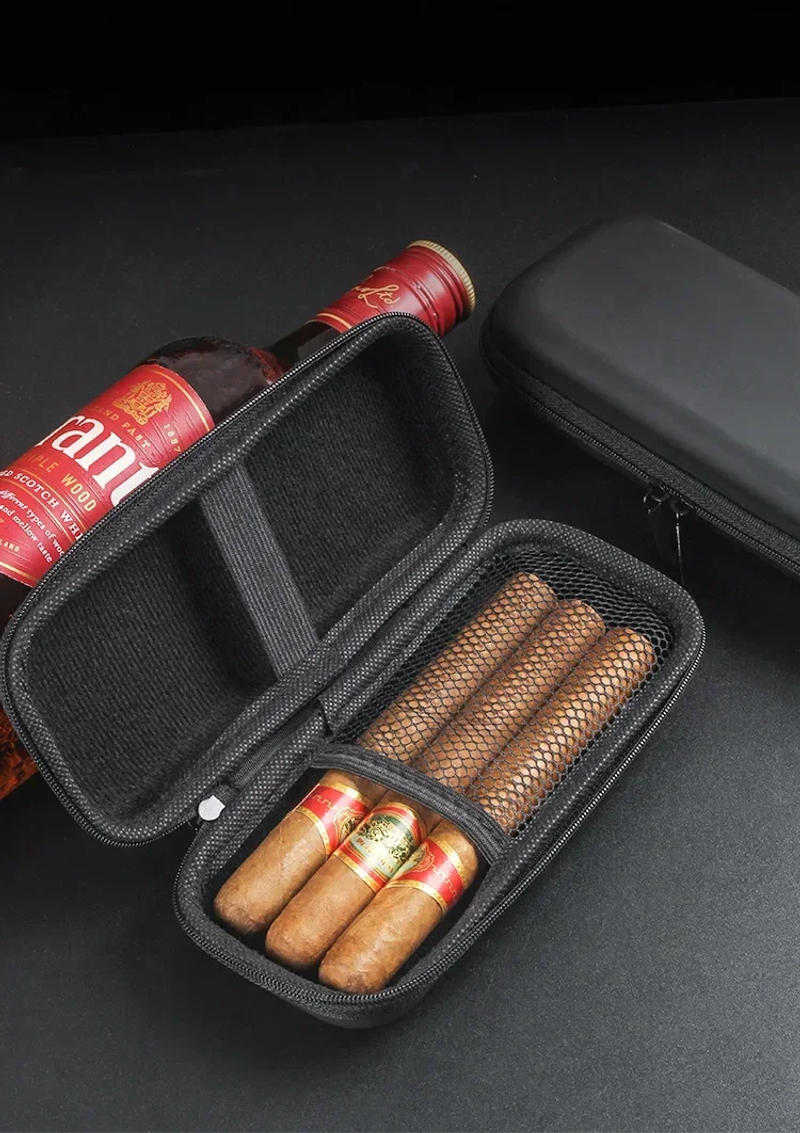 Description Picture 3 of itemPortable Cigar Case EVA Light weight Travel Storage Bag Pouch for Cigar Lighter Cutter Smoking Accessories Gift for Smokers