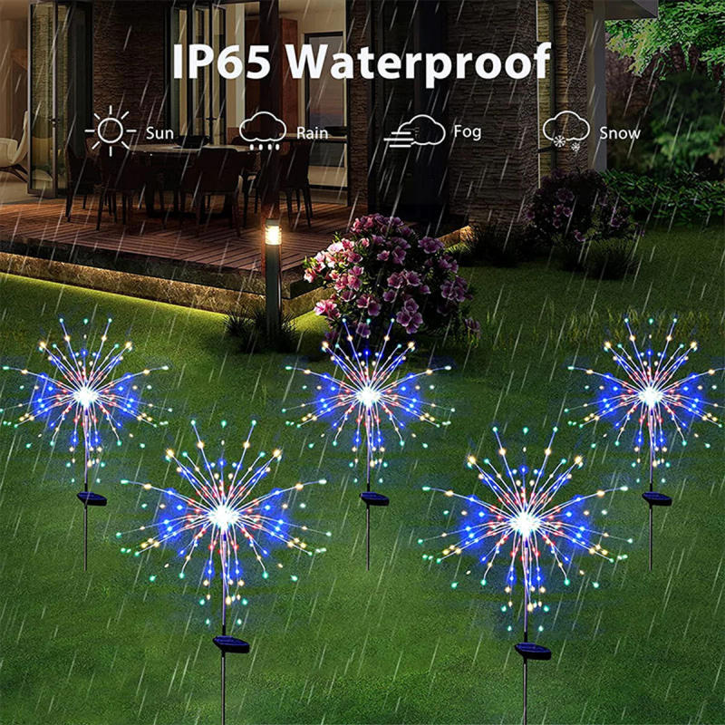 Description Picture 4 of itemSuper Bright 420LED Solar Fireworks Lights 8 Lighting Mode Outdoor Solar LED Light 300/200/60LED Lawn Lamp For Garden Decoration