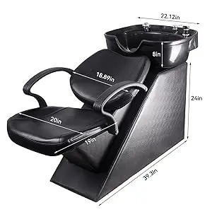 Description Picture 4 of itemShampoo Barber Backwash Chair, ABS Plastic Shampoo Bowl Sink Chair for Spa Beauty Salon (black)