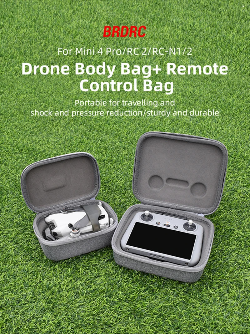 Description Picture 2 of itemBRDRC Storage Carrying Case For DJI Mini 4 Pro Portable Travel Handbag,For DJI RC 2/RC N2 Remote Controller Box Accessories