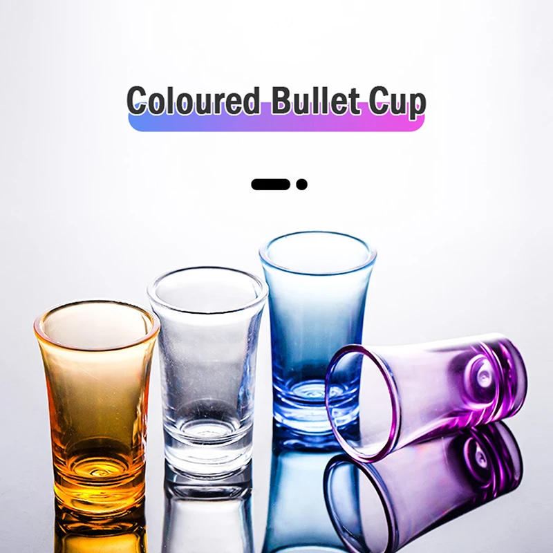 Description Picture 4 of item6PCS Shot Glass Cup Plastic Spirits Shot Cup Party Bar Club Drinking Tool Wedding Wine Glasses Cocktail Pint Bullet Vodka Cups