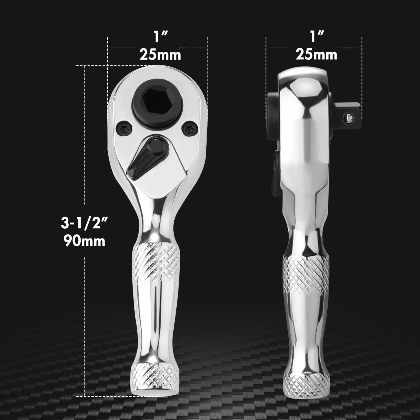 Description Picture 3 of itemSenNan 1/4" Drive Stubby Ratchet Mini Quick Release Square Head Spanner Two-way Ratchet Socket Wrench 72Tooth Portable Hand Tool