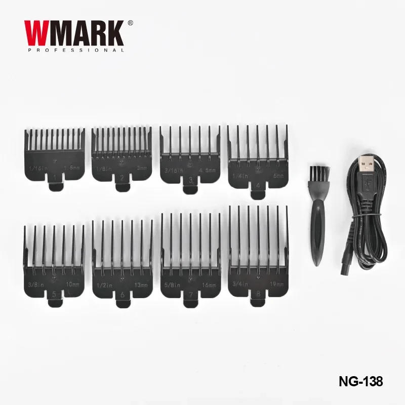 Description Picture 4 of item2024 New Oil Head Electric Clippers WMARK NG-138 New Hair Clipper  Hot Selling Charging Base Hair Trimmer for Men