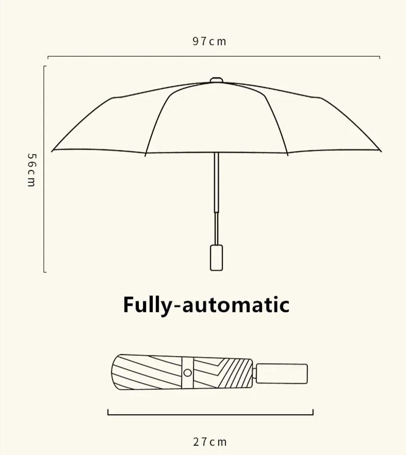 Description Picture 2 of itemCat Umbrellas Automatic Folding Rain And Sun Dual-Use Umbrella Black Coating Anti UV Kids Portable Parasol Girls Boys