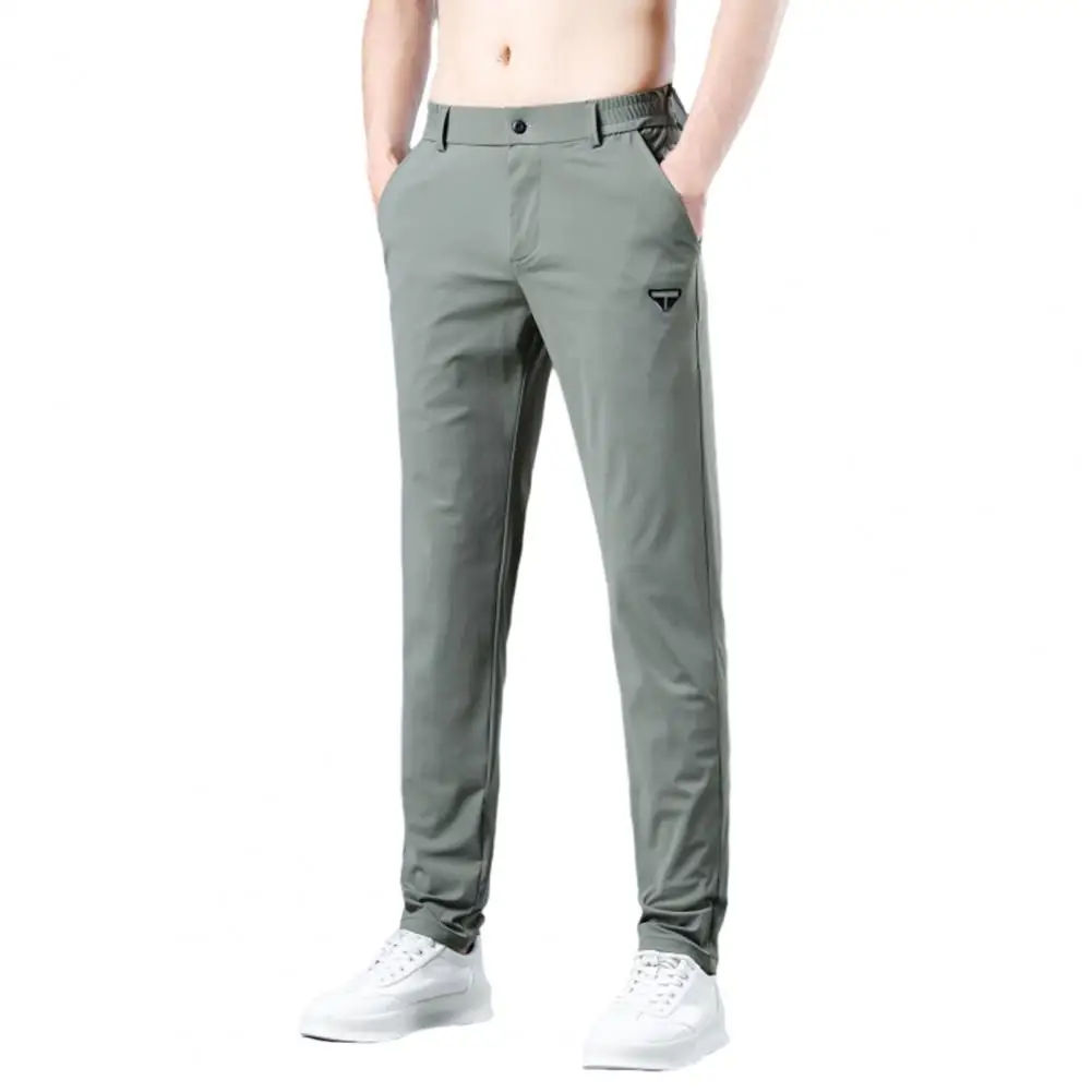 Men Elastic Waist Pants