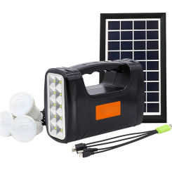 Solar Rechargeable Lighting System Kit Light Emitting Diode Lighting Kit for Portable Power Plants for the African Market