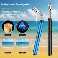 New Candle Kitchen BBQ Electric Lighter USB Rechargeable Plasma Electronic Arc Lighter