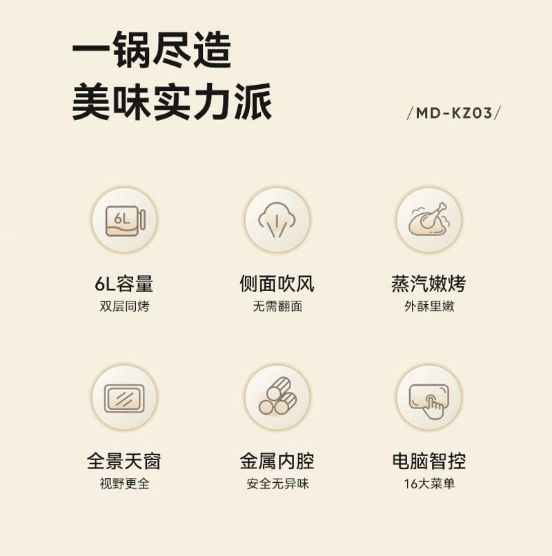 Description Picture 4 of itemModong 220V 1400W Air Fryer 6L Visualized Freidora De Aire Multifunctional Airfryer Oven 2 in 1 Intelligent Control Double Layer