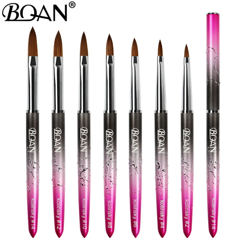 Description Picture 2 of itemBQAN Kolinsky Acrylic Nail Brush 1Pcs Black UV Gel Polish Nail Art Extension Builder Pen Drawing Brushes Modle