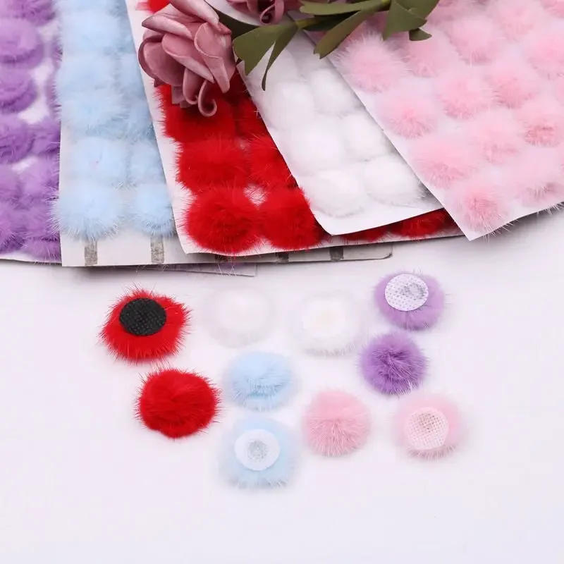 Description Picture 4 of itemMink Pompom 25mm-30mm Fur Balls DIY Pompon for Sewing on Knitted Keychain Scarf Hats DIY Jewelry Crafts Accessories pompones