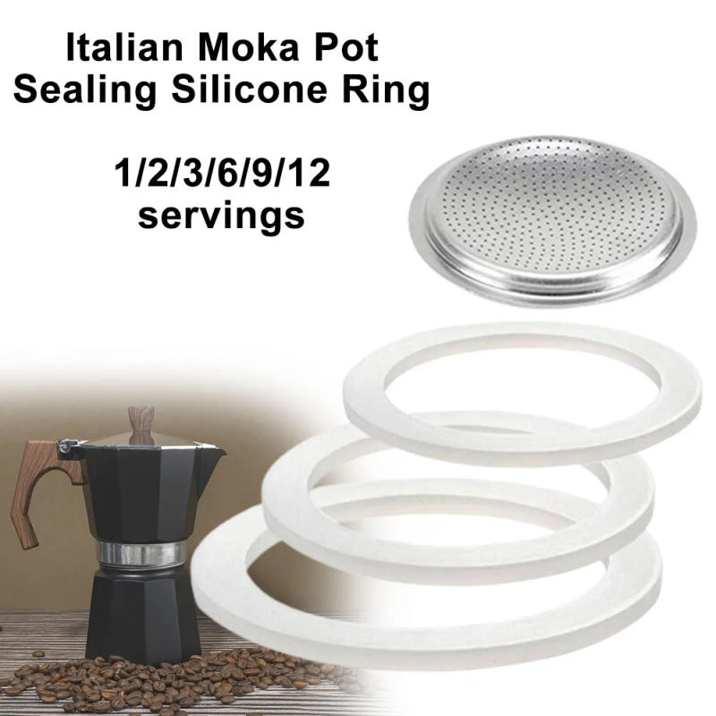 Description Picture 4 of itemAluminum Coffee Maker Filter with Silicone Seal Ring For Moka Pot Espresso Makers Coffee Machine Accessories
