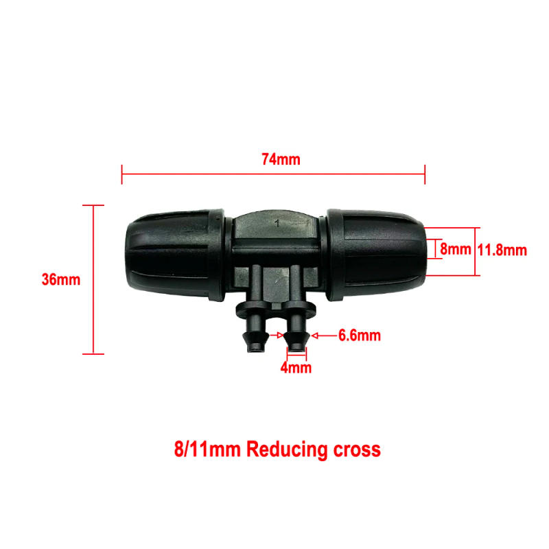 Description Picture 5 of itemIrrigation Garden Hose Connector 8/11 4/7 mm Hose Reducer Joint Tee Elbow End Plug Drip Irrigation System Fitting