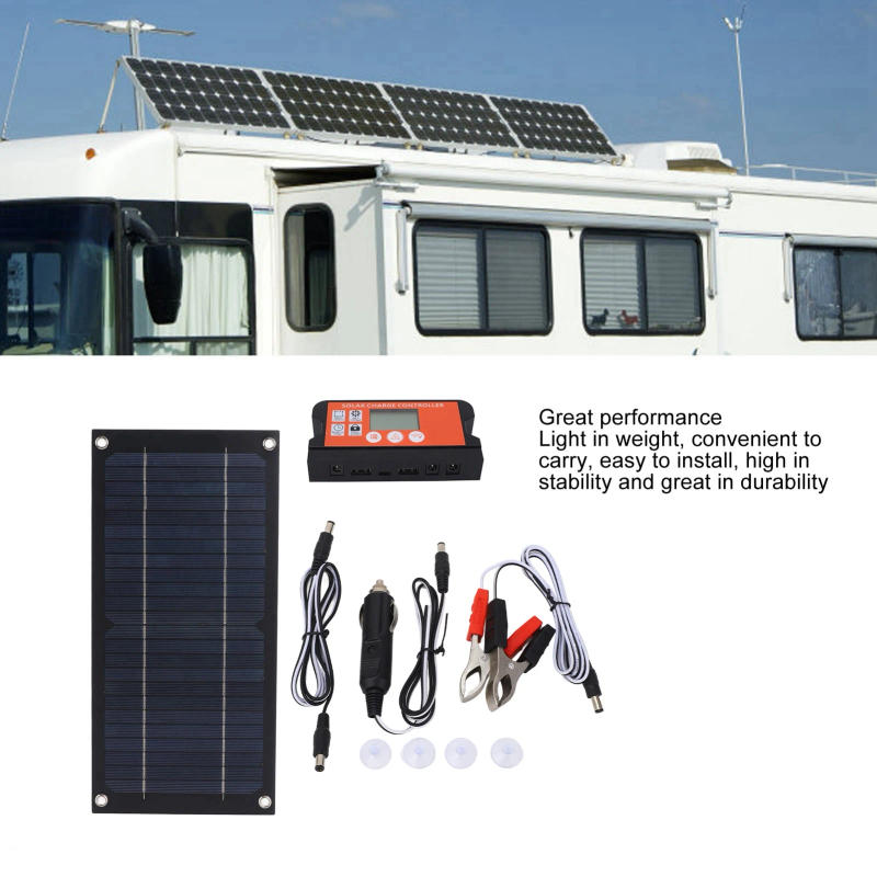Description Picture 3 of itemSolar Panel Kit High Conversion Rate Portable 600W Panel Charger 100A High Output Efficiency for Outdoor Camping Agriculture